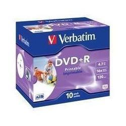 VERBATIM DVD+R 2.0/4 7GB STAMP. 16X CF.10  S