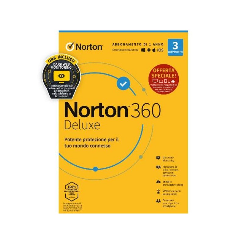 NORTON NORTON360 DLX 25GB 1U 3D 12M ATTACH