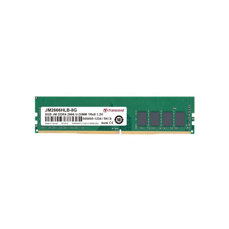 TRANSCEND 8GB JM DDR4 2666 U-DIMM 1RX8